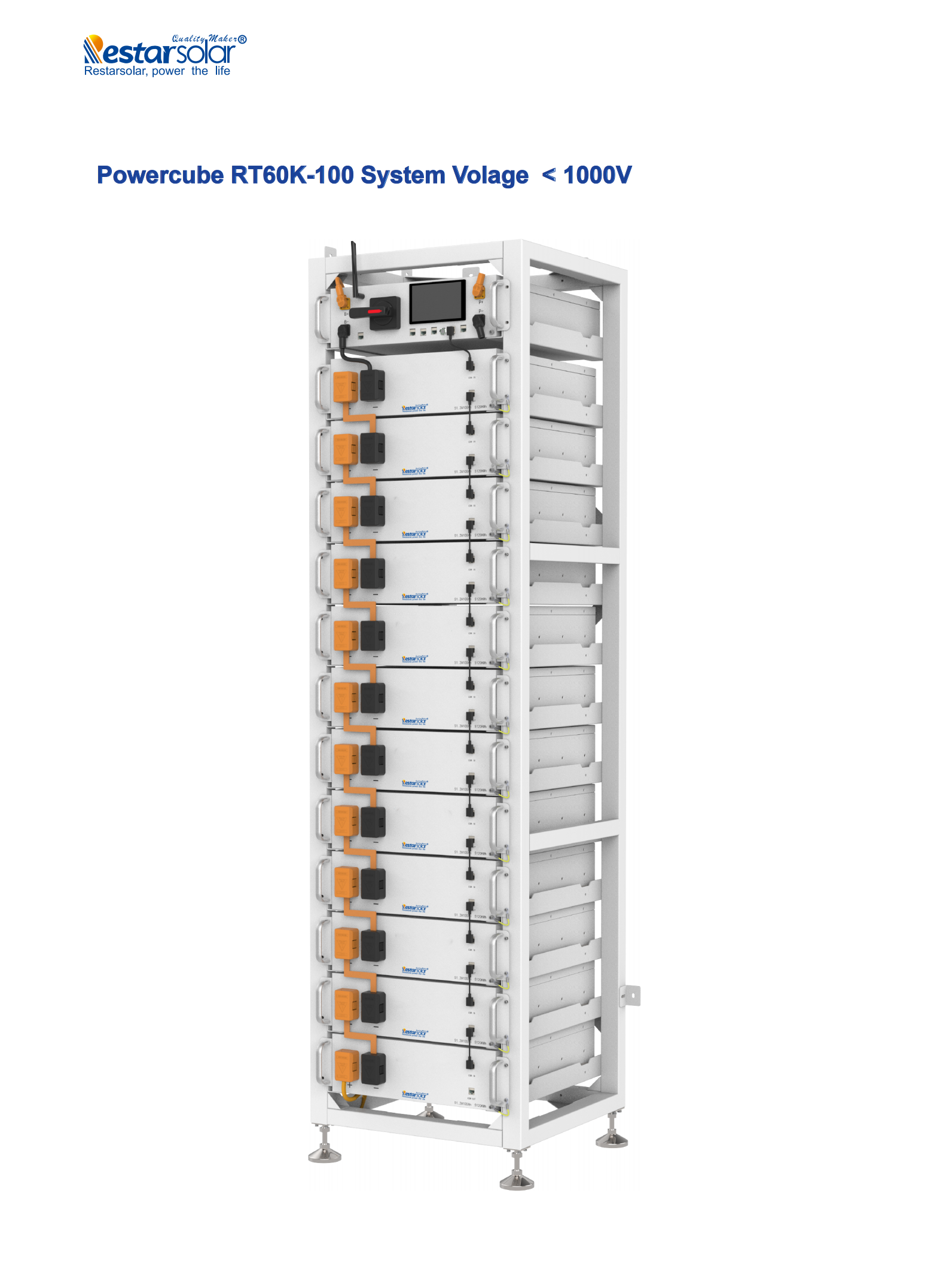 HIGH VOLTAGE LITHIUM-ION PHOSPHATE BATTERY STORAGE SYSTEM