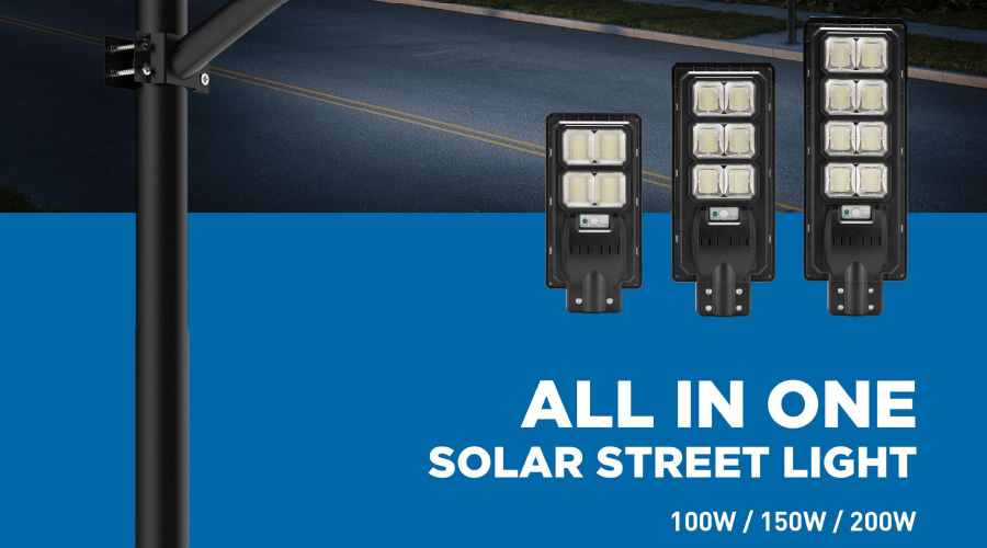 ALL IN ONE SOLAR STREET LIGHT 100W / 150W / 200W