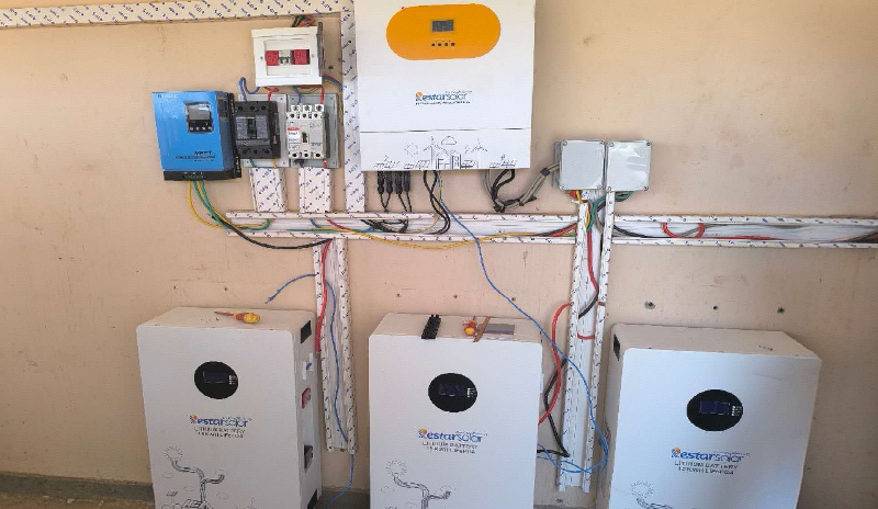 11KW hybrid inverter & 45kWh lithium battery commercial project in Burkina Faso